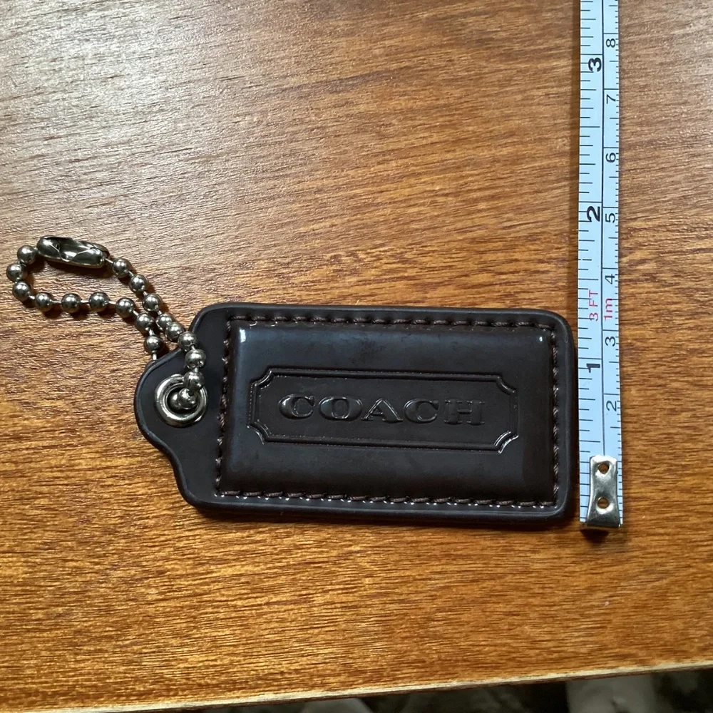 Coach Very Dark Brown Bag Tag/Hang Tag